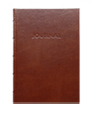 british tan hard cover bonded leather journal