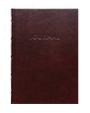 burgundy hard cover bonded leather journal