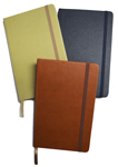 terracotta, navy blue, tan hardcover journals and notebooks