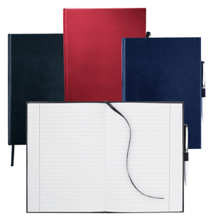 black, brown, red, navy and green ultrahyde large bound journals