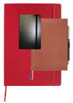 black, red and terra cotta hard cover journals
