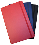 red, black, navy blue smooth hardbound journal