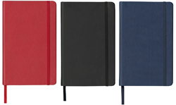 red, black, navy blue smooth hardbound journal