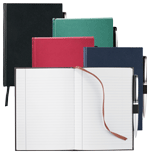 red, black, green and blue ultrahyde hard cover journals